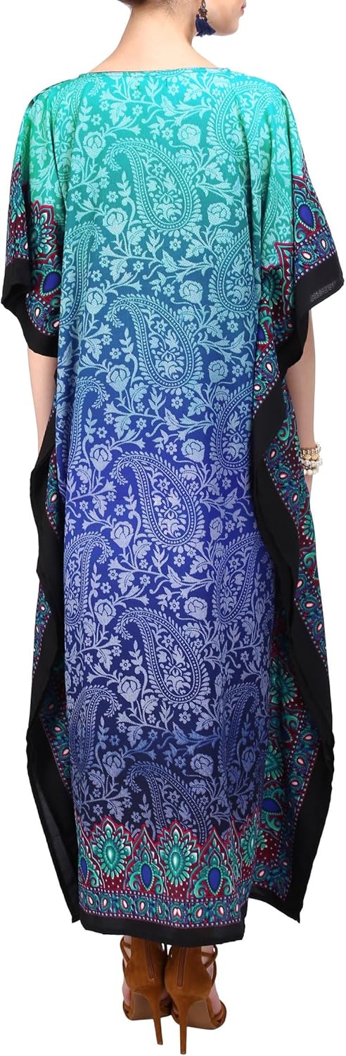 Miss Lavish London Kaftan for Women Dress Summer Swimsuit Cover Up, Plus Size Kaftan, Cruise & Caribbean Vacation Coverup - Image 4