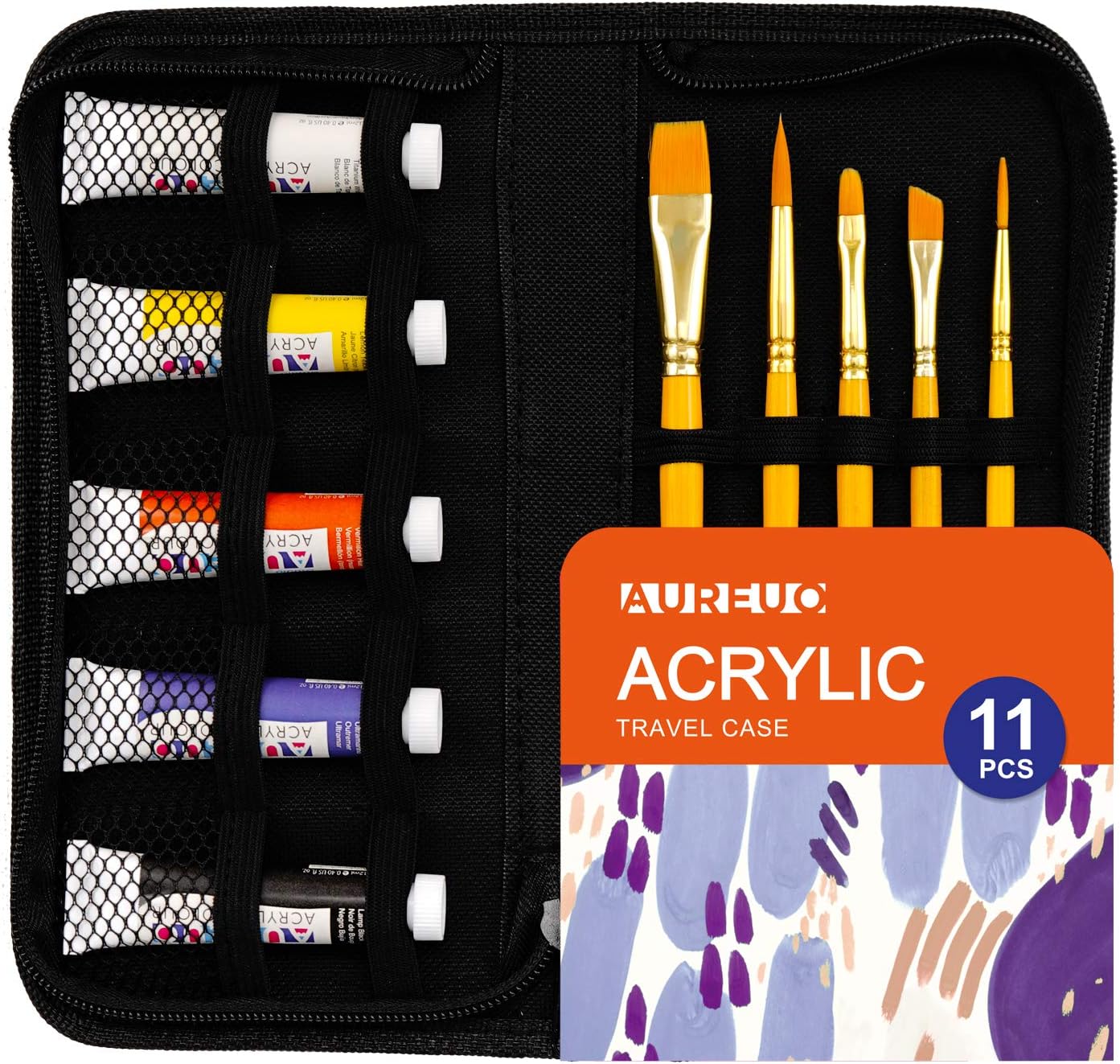 Amazon.com: AUREUO Acrylic Paint Set with Carrying Case - Paint and ...