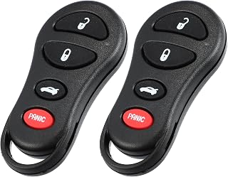 X AUTOHAUX 4 Buttons Remote Key Fob Shell Case for Jeep Liberty 02-04 2pc
