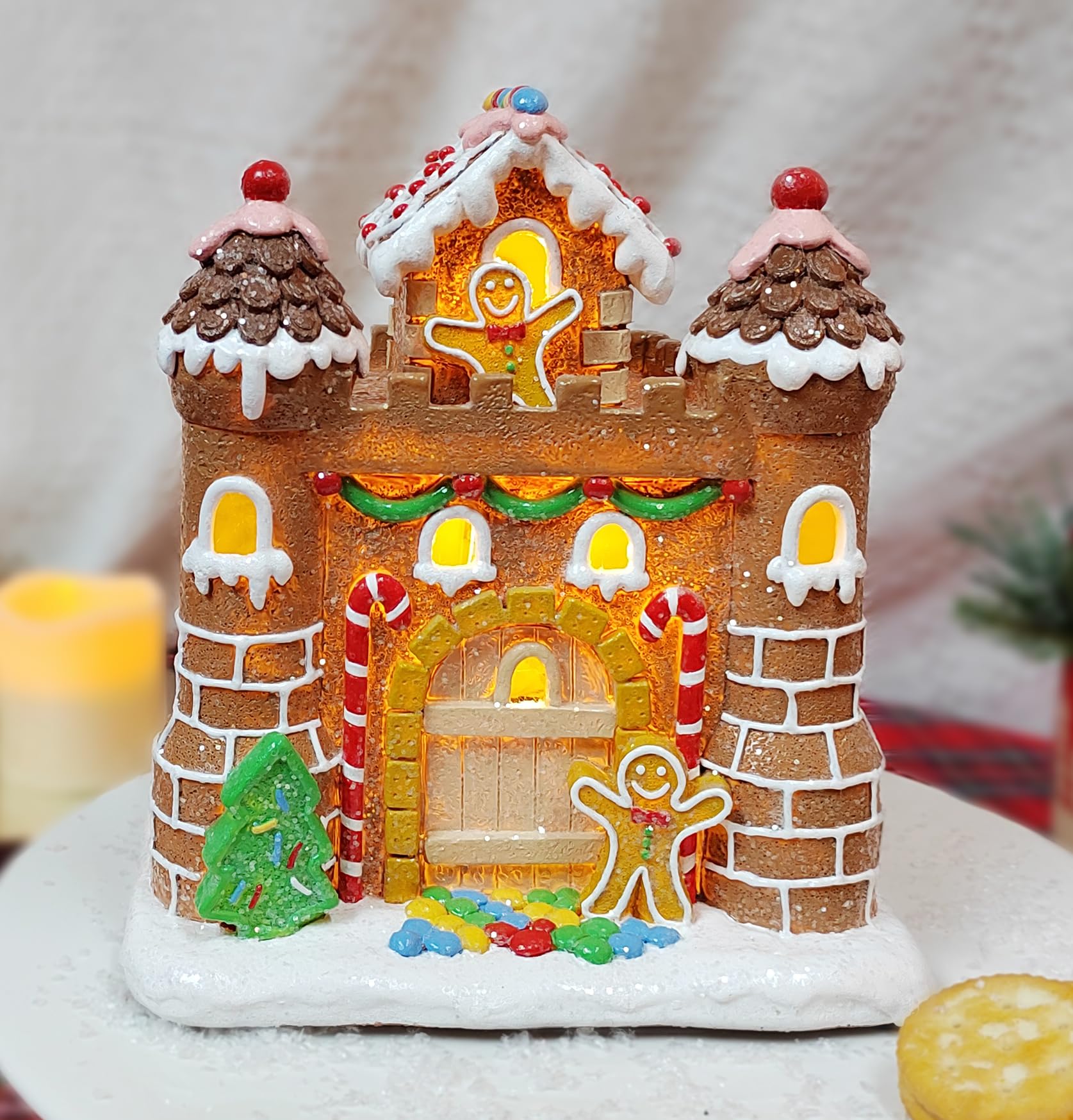 Amazon.com: MOMENTS IN TIME Light Up Gingerbread Castle 8.3”H LED