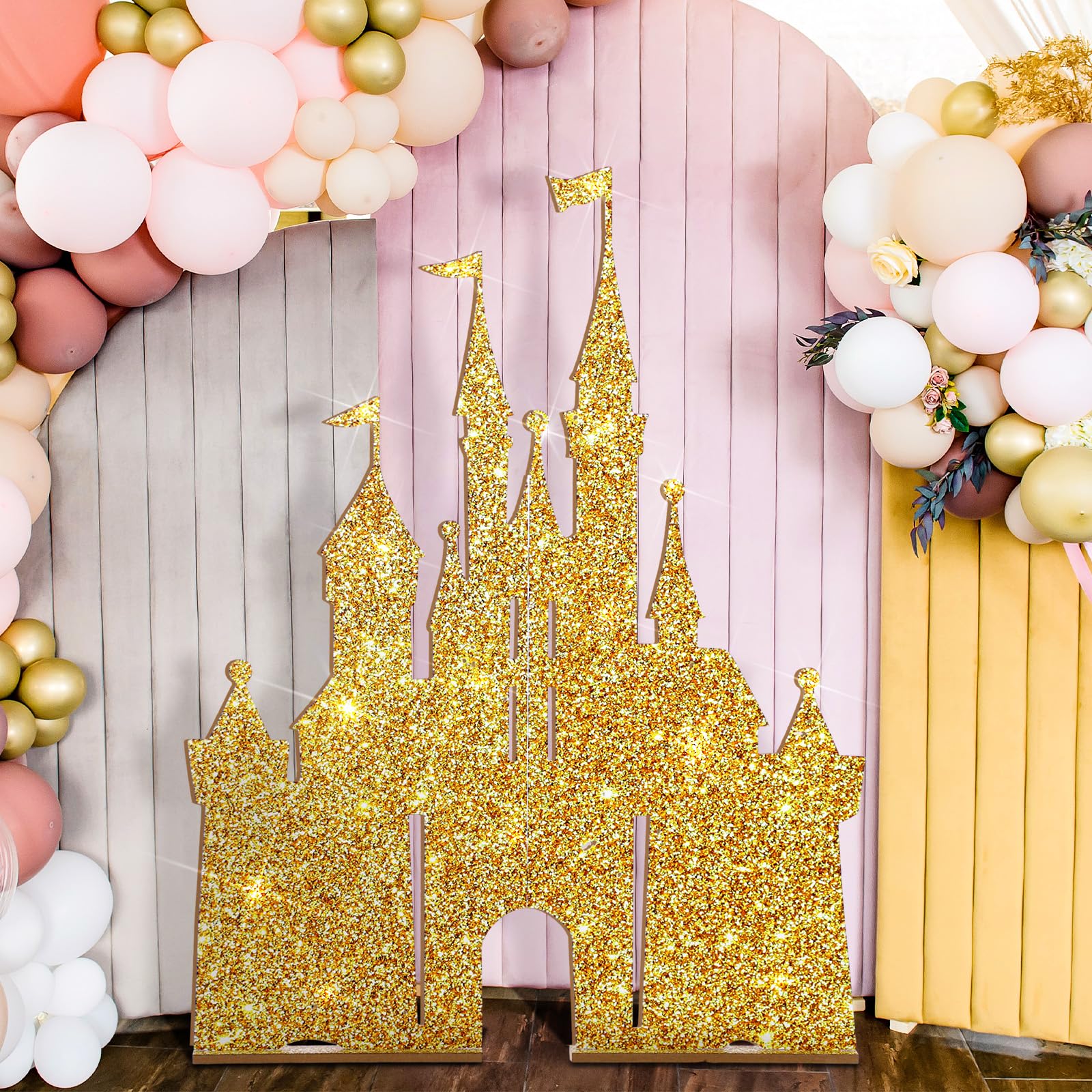 Fond De Scène Rond Cendrillon Princesse - Décoration Anniversaire Château - Fille