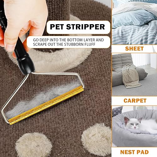 Miniatura 2 de Removedor de pelo de mascotas, limpiador profesional de pelo de perros y gatos, herramienta de eliminación de pelo portátil para sofá, ropa, torres