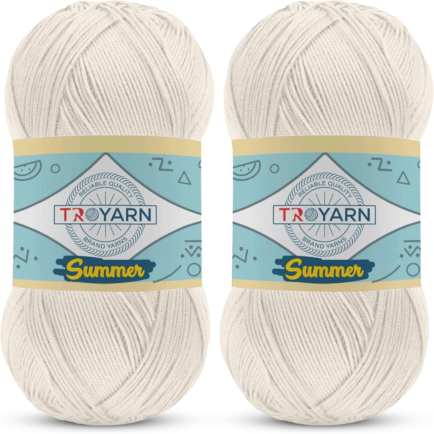 TROYARN Summer (4- Skeins Pack) Silk Effect Hand Knitting Yarn Crochet Art Lace Craft 100% Microfiber Acrylic 4x100 gr (4x383 yds) (105488 - Turmeric)