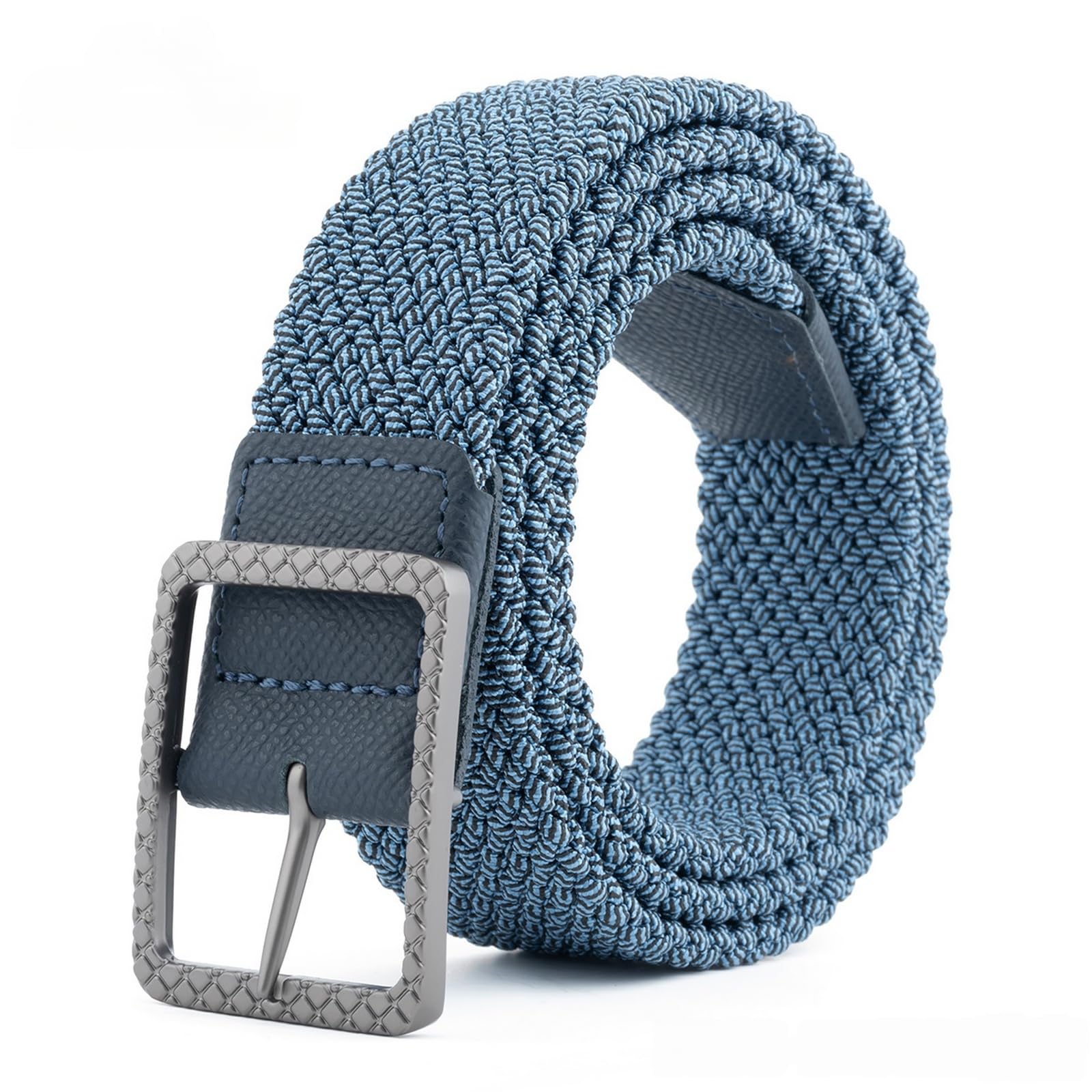 Taktische Gürtel Herren Gewebter No-Punch-Doppelschicht-elastikband-Gurt Für Golf-Sporthosen Herren-dunkelblau-110cm