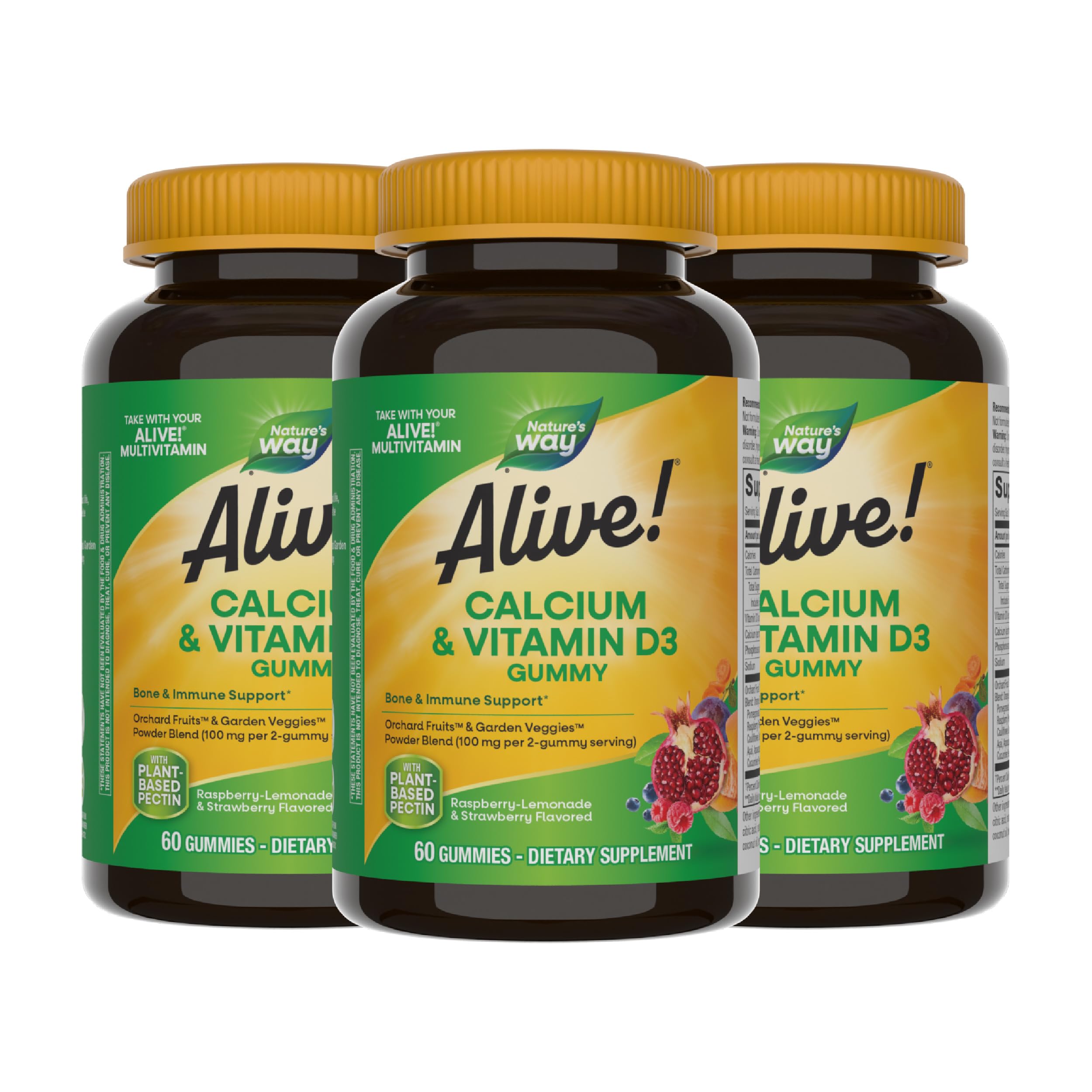 Nature’s Way Alive! Chewable Calcium Gummies 3-Pack