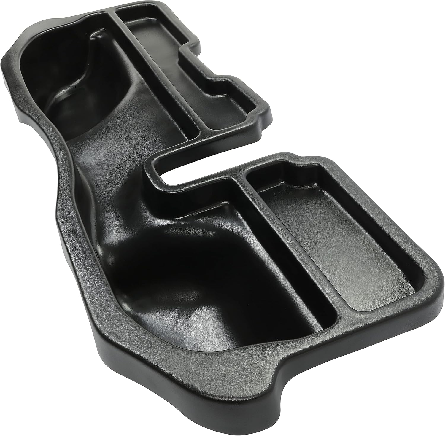 HECASA Under Seat Storage Box Compatible with 2002-2019 Dodge Ram 1500 2500 3500 Quad/Crew Cab Pickup 2019-2024 Ram 1500 Classic w/ 60/40 Split Rear Bench Seat Gearbox Storage Liner Plastic