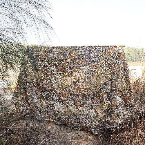 Miniatura 6 de HYOUT Red de camuflaje, persianas de red de camuflaje, ideales para parasol, camping, tiro, caza, decoración de fiesta de Navidad