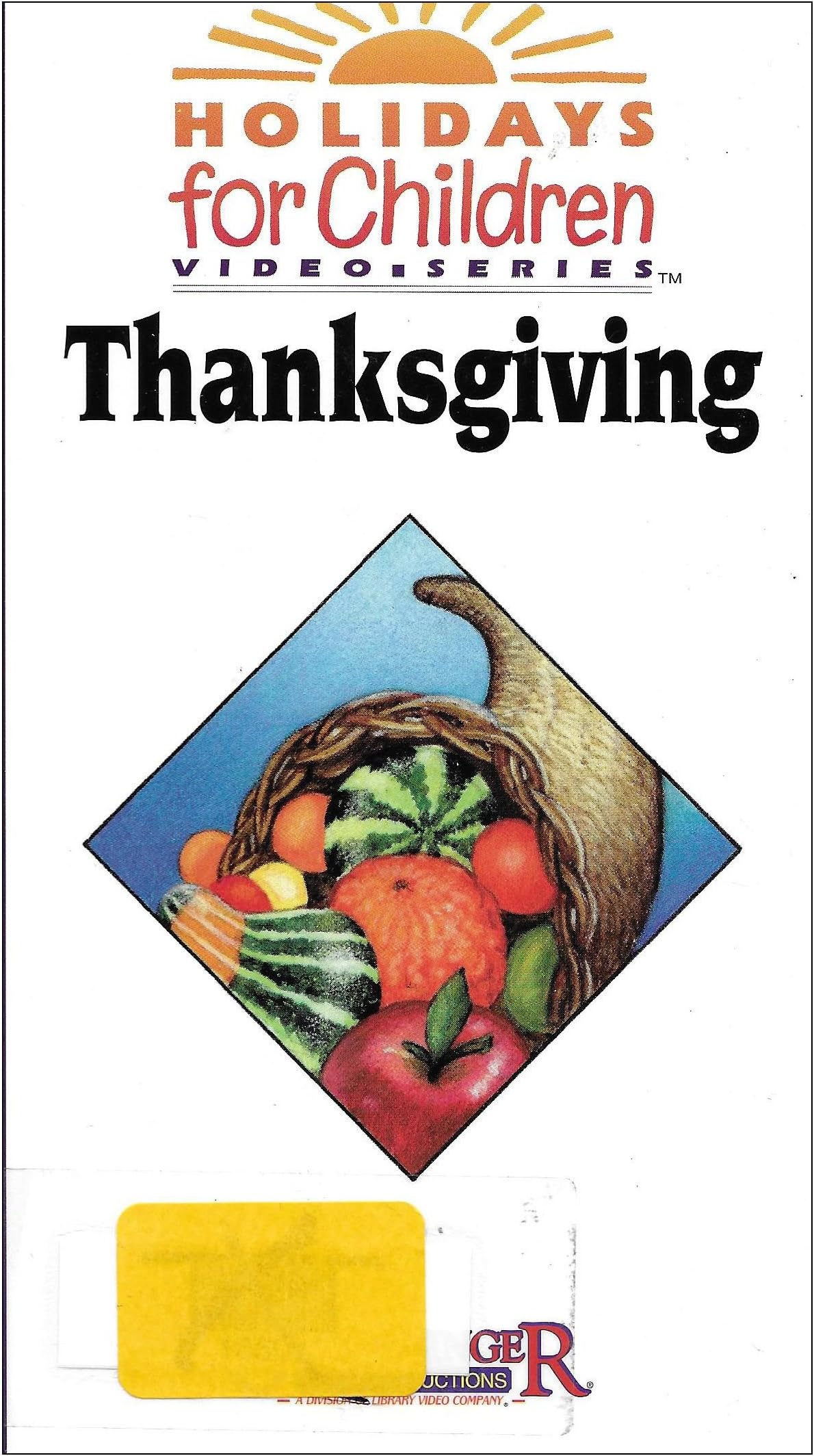 Holidays for Children: Thanksgiving (Grades K-4) [VHS VIDEO]