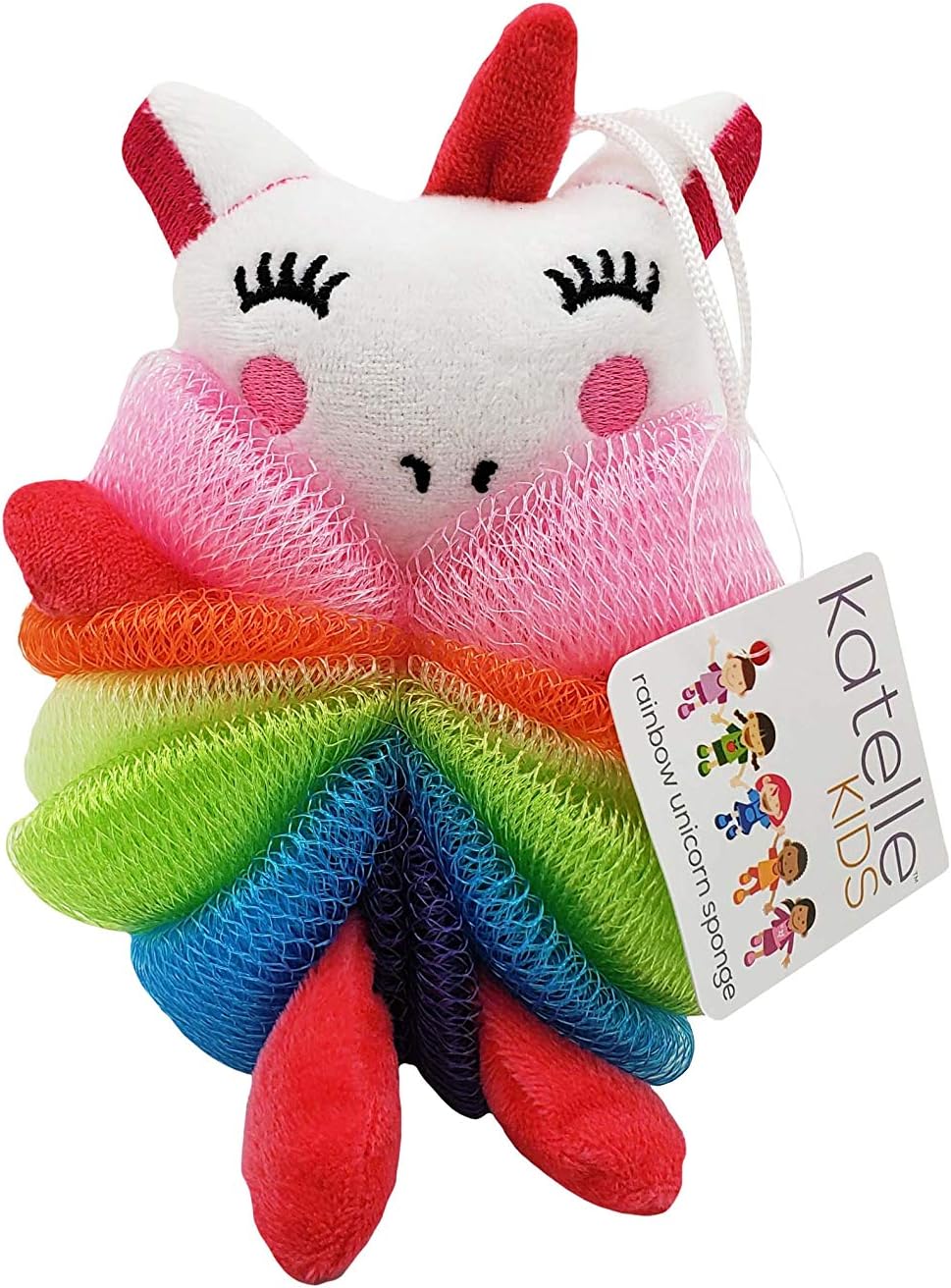 Katelle Rainbow Unicorn Sponge Exfoliating, Mesh Unicorn