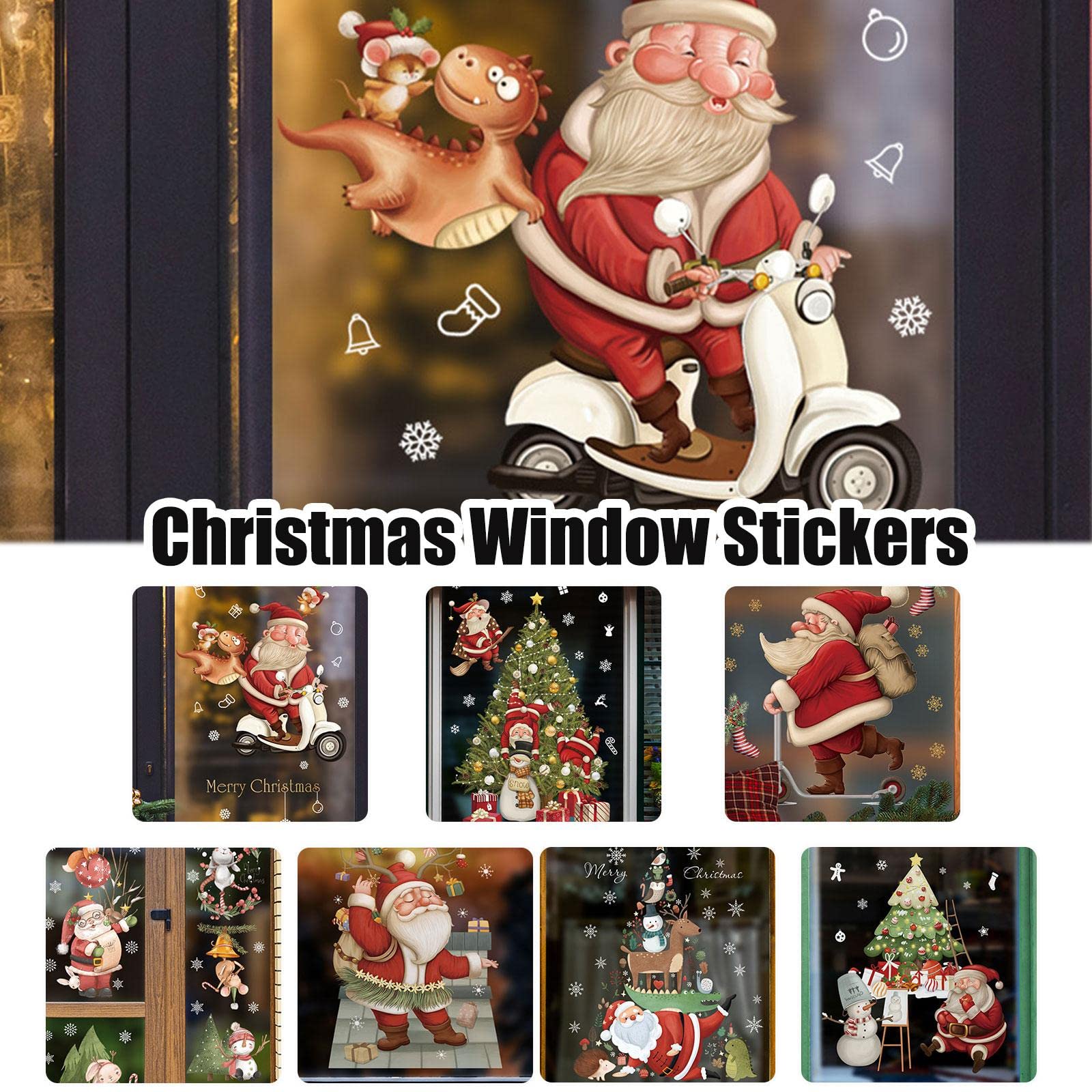 Amazon | クリスマス 飾り 静電ステッカー 剥がせる 汚れない 静電気
