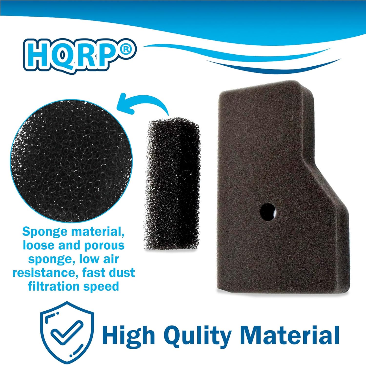 HQRP 2-pack Cleaner Element & Outer Filter compatible with Honda EB2000i, EB2000iT1, EU2000i, EU2000iT1, EU2000iK1 Generators, parts 17211-Z07-000 17218-Z07-000 Replacement