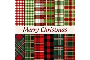 Whaline Double-Sided Christmas Pattern Scrapbook Cardstock Paper