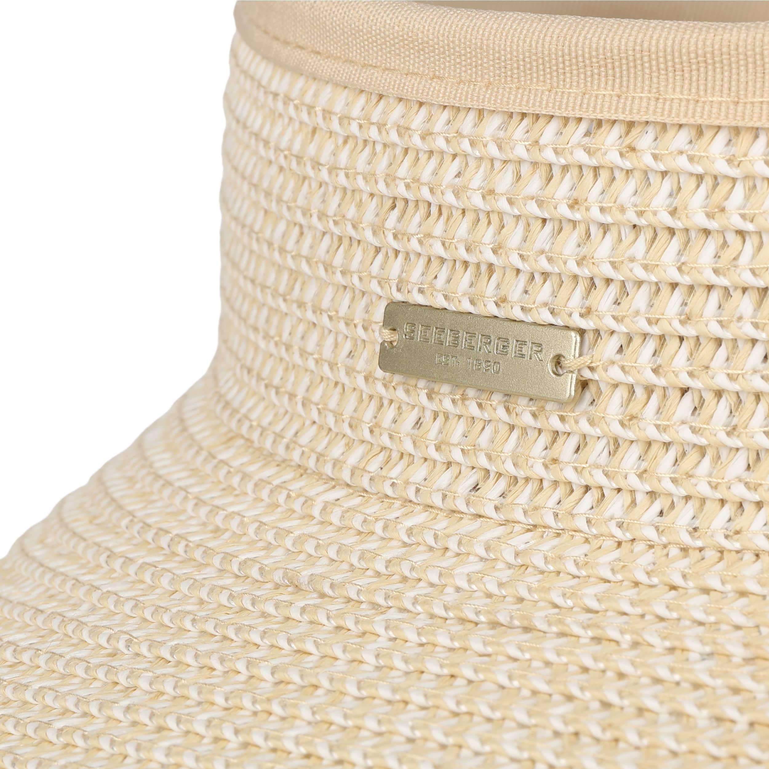 Seeberger Wide Brim Visor Visor Visor - Visiera parasole da donna, con ombrello, montatura primavera-estate