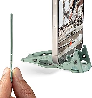 GEOMETRICAL Pocket Tripod PROv2 - Card-Size Stand, for iPhone, Sage Green Universal Kit