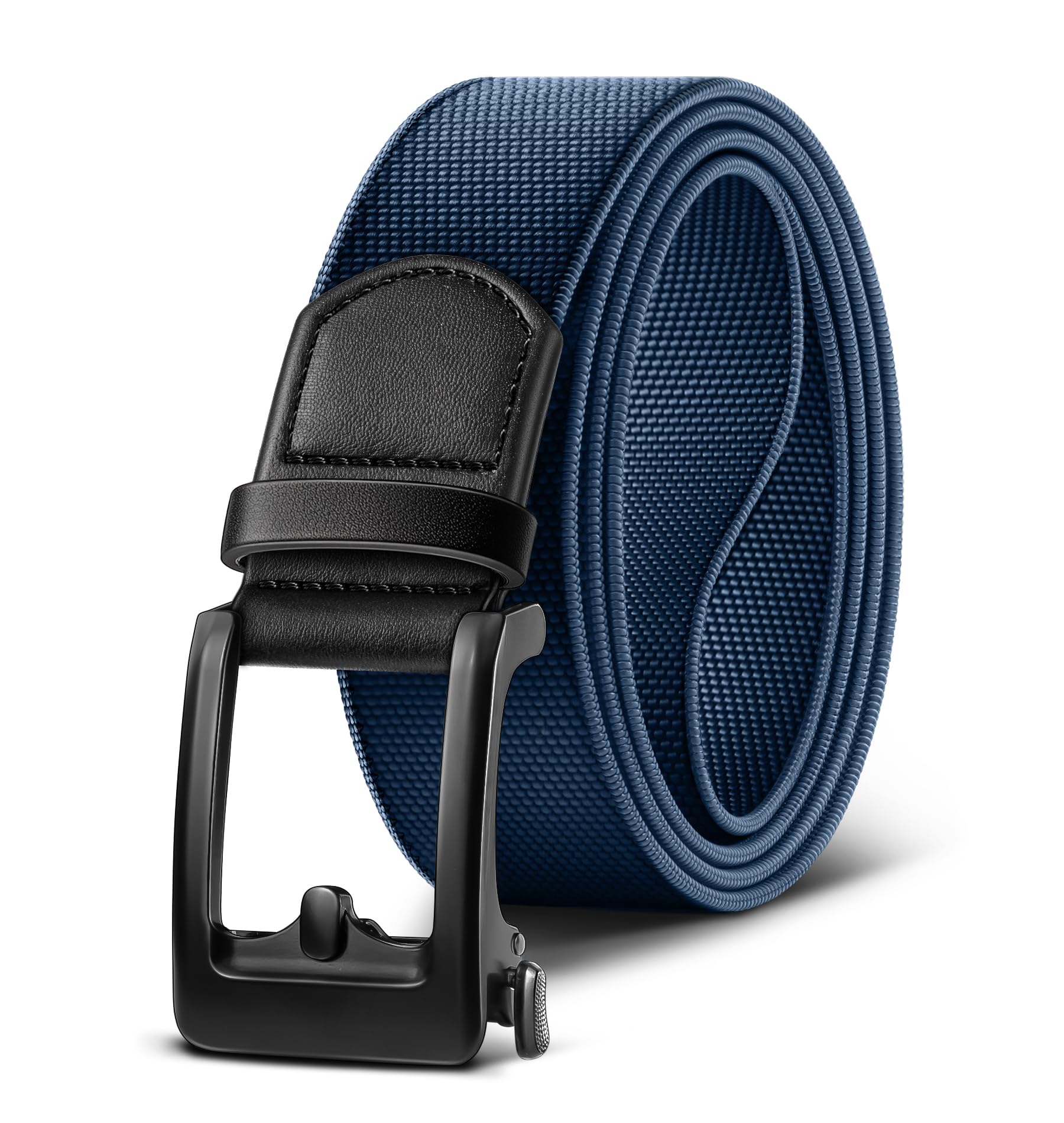 BULLIANT Men Ratchet Stretch Belt Multi-Pack-Trimmable 1 1/2"-Gift Boxed