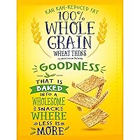 Vista 15 de Wheat Thins Galletas de trigo integral de grano entero reducido en grasa, tamaño familiar, 12.5 onzas