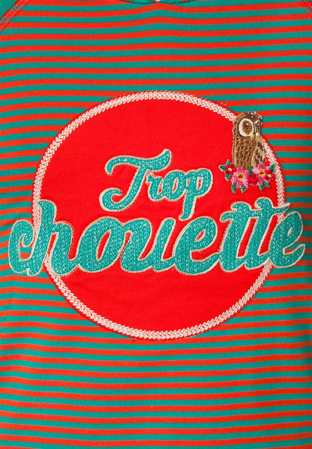 Room Seven Mädchen Langarmshirt Sweatshirt mit Kapuze Rot Grün Toka Entwurf Nathalie Lété F16GJE011
