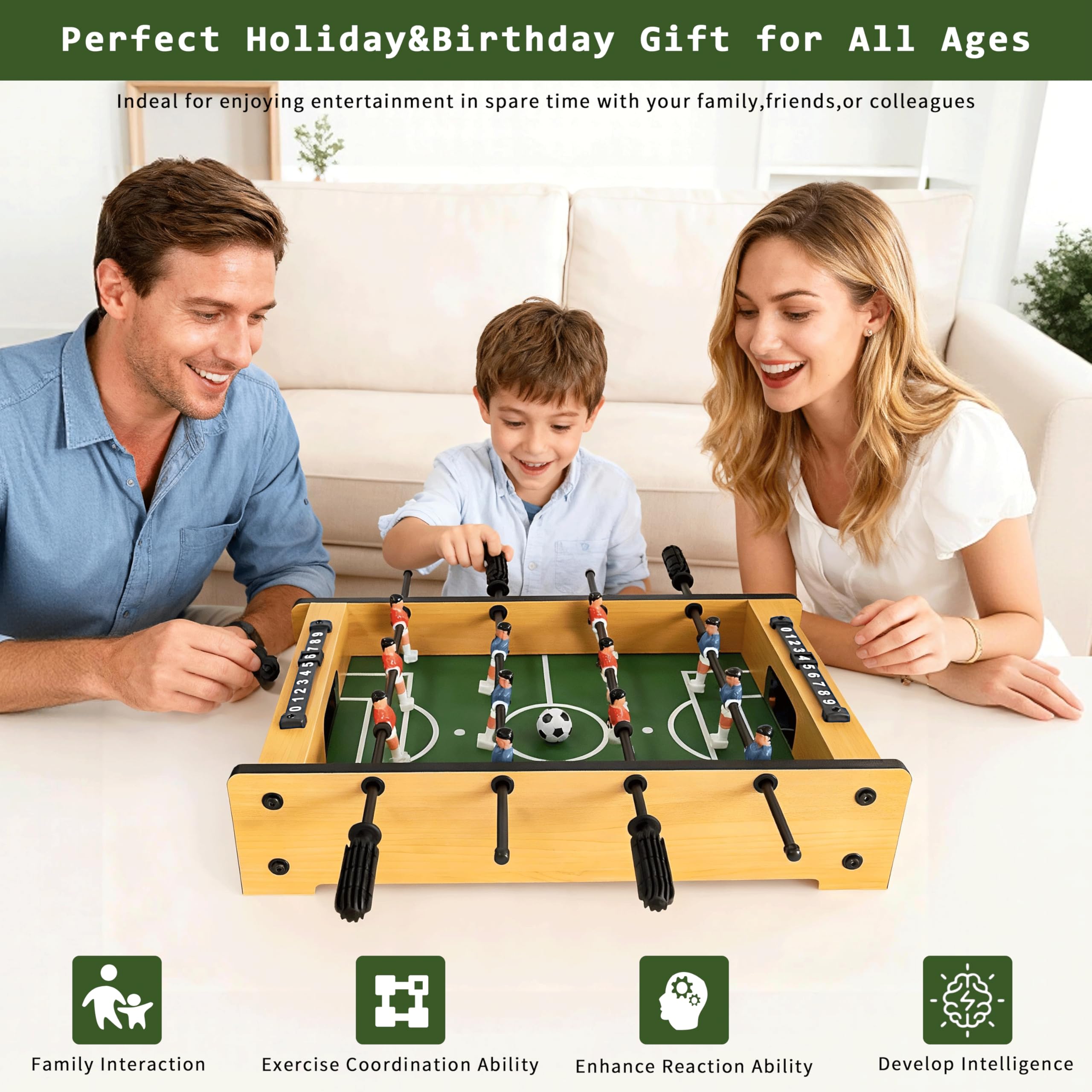 Amazon.com : 20 Inch Mini Tabletop Foosball Game Set, Table