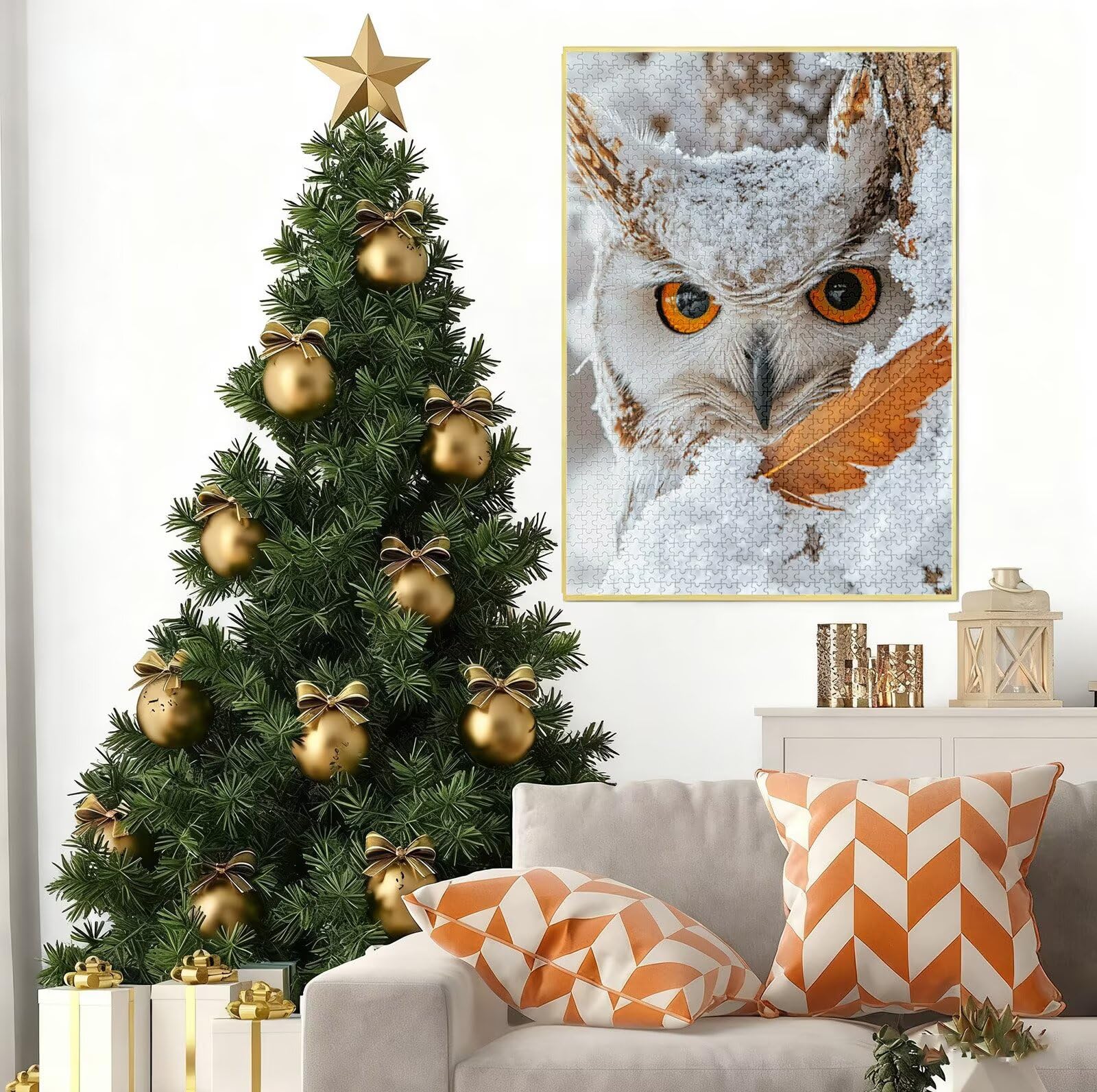 Puzzle 3000 Pezzi per Adulti, Puzzle Gufo in Legno per Adulti, Puzzles Animale Impegnativi, Giochi Educativo per Famiglie, Rompecapo con Scatola per Decorazioni Casa, Donna Regalo di Natale B-7287