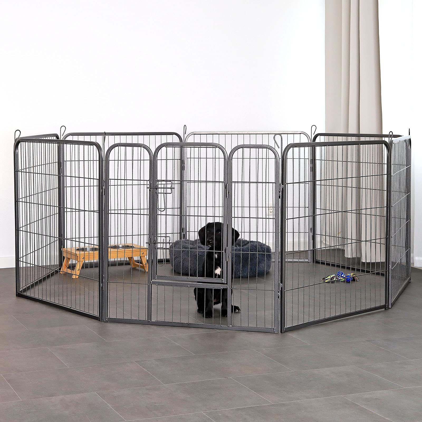 lionto Recinzione Stabile per Cani Cuccioli Recinto Robusta del Reticolo, (S) 80x60 cm