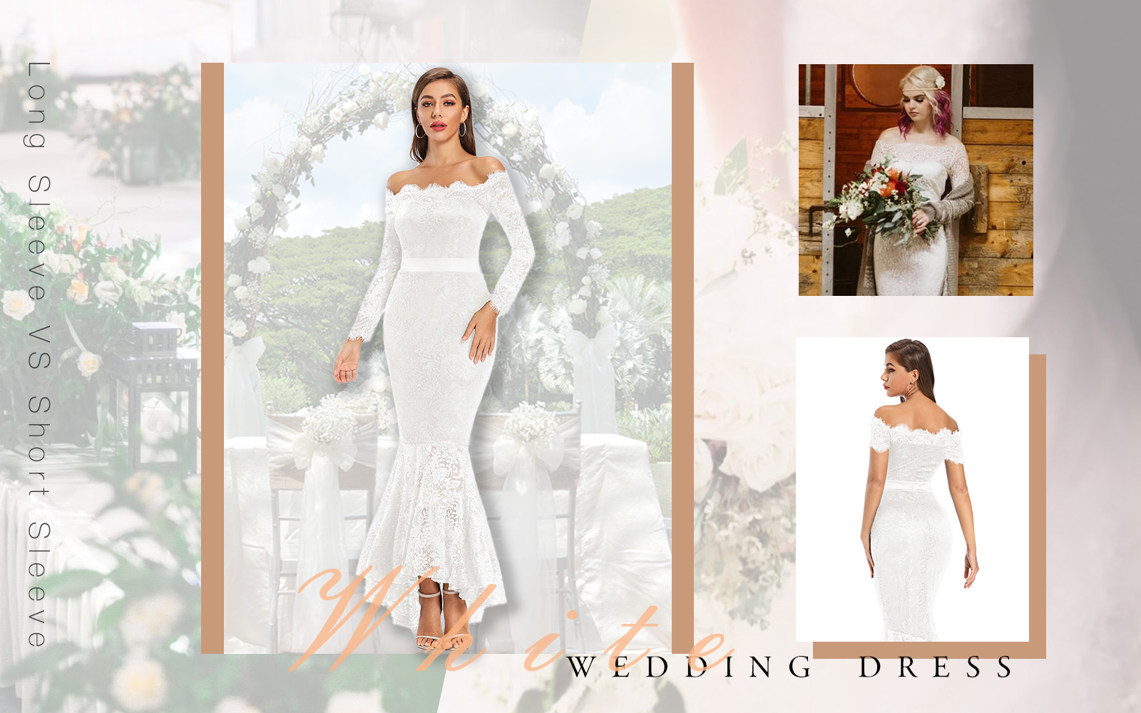 Vestido De Cóctel Sirena Con Encaje - Hombros Descubiertos, Manga Corta, Para Bodas Y Eventos Formales 2025 - Elegante Y Ajustado