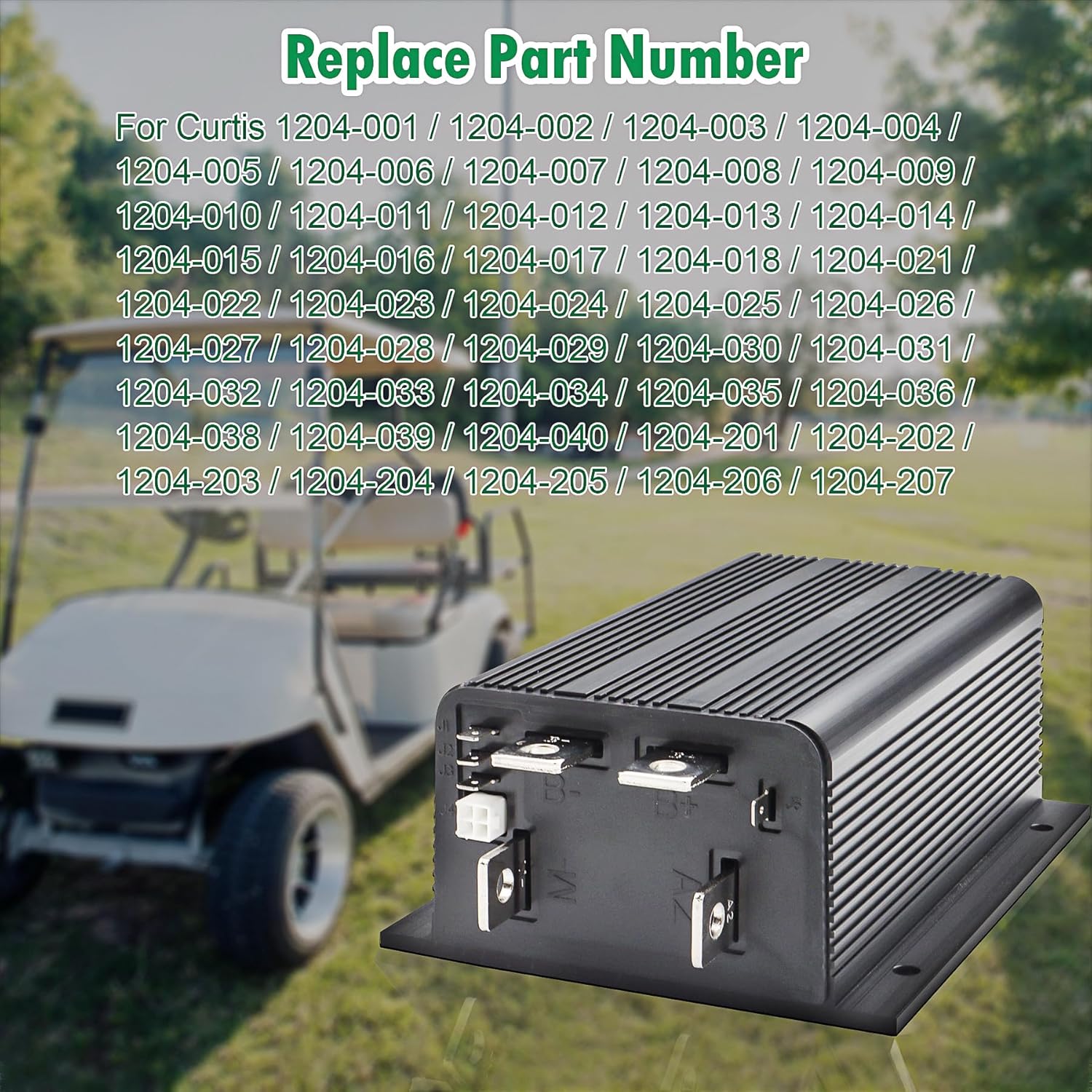 for Curtis 1204-001 Controller 24V 275Amp (0-5KΩ) Compatible with Curtis Golf Cart PMC Motor Controller, Replace 1204-004 1205 Controller
