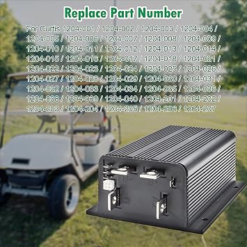 for Curtis 1204-408 Controller 48V 225Amp (0-5K) Compatible with Curtis Golf Cart PMC Motor Controller, Replace 1204 1205 Controller