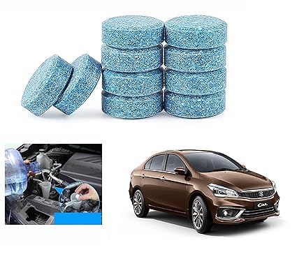 Asryd Car Wiper Detergent Effervescent Tablets Auto Windshield Cleaner Glass Tablets| Better Visibility | Safer Driving | Made in India | for Maruti Suzuki Ciaz (10 Tablets)