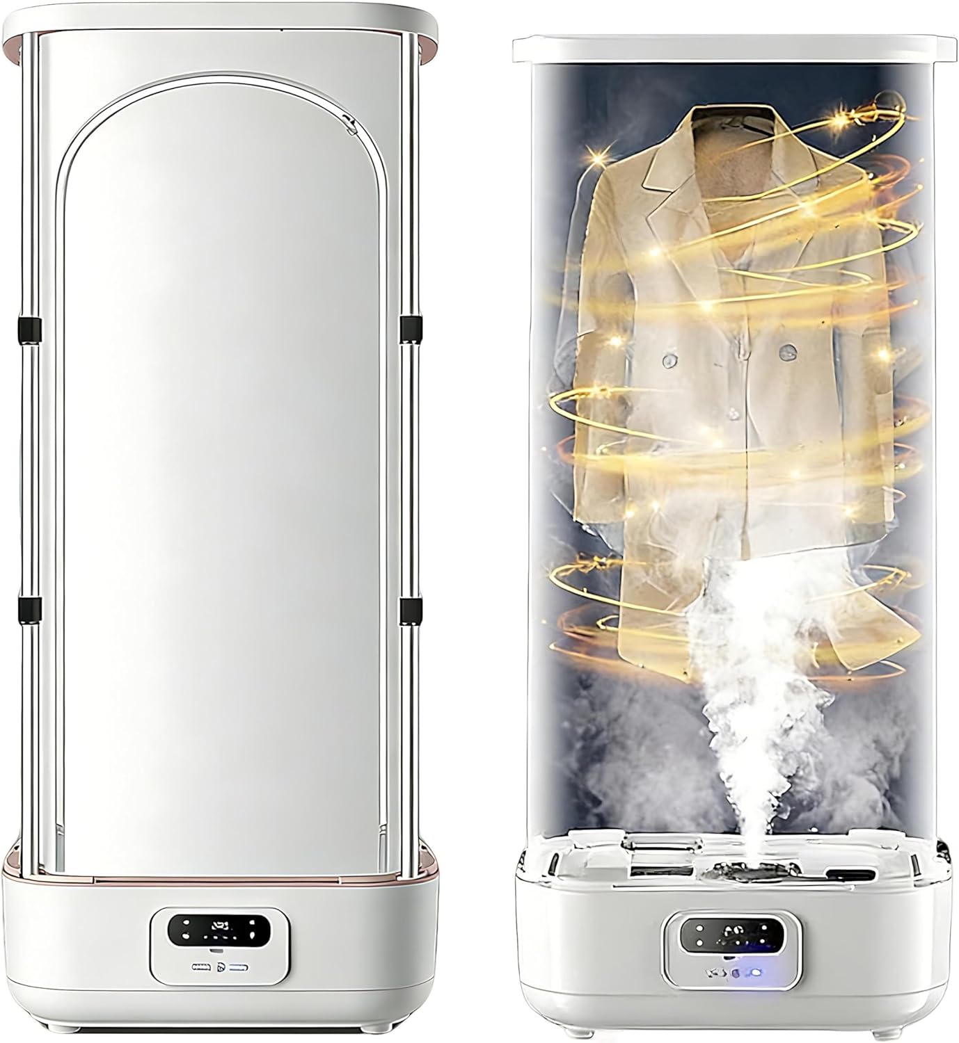Vertical Steam Dry Closet For Home, Multi-Function Steam Closet, 900w Turbo Steam, 70℃ Warm Air Circulation, Reduce Odor, with Remote Control, for Hanging Clothes/Clothes/Fabric