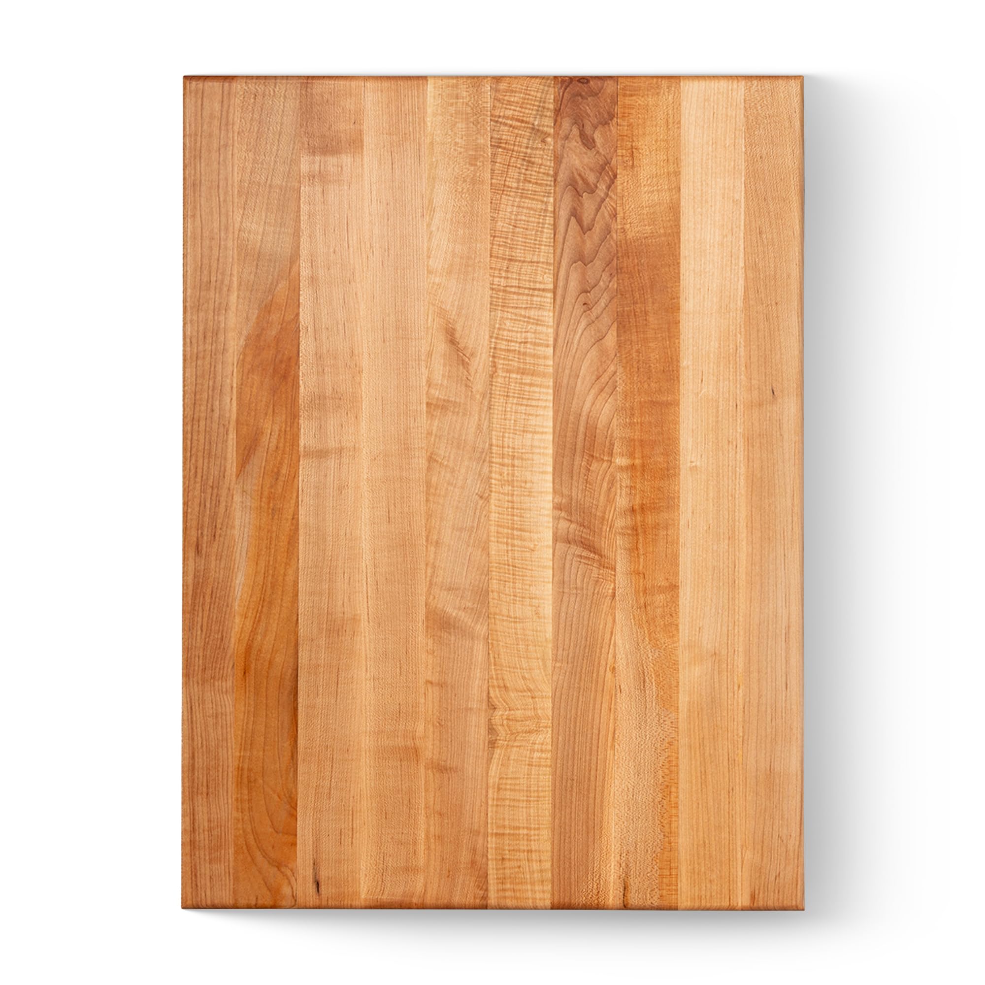 RA-Board Series Rectangular Wooden Maple Cutting Board 24”x18” – 2.25” Thick, 30-lb Reversible Butcher Block with Edge-Grain & Finger Grips – Made in the USA