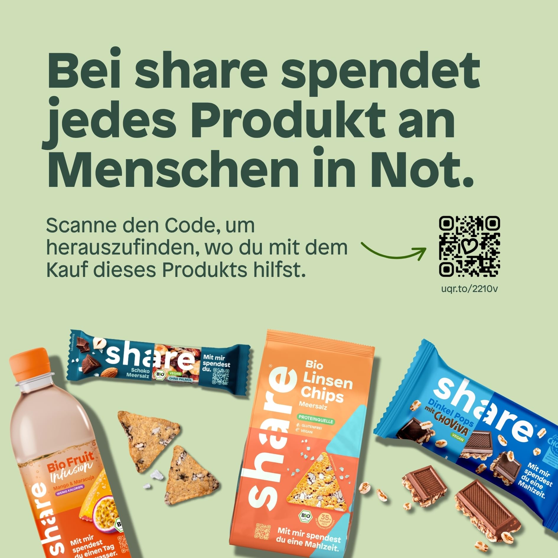 share Flüssigseife Nachfüllpack Limette & Koriander (6x500ml) | Sanfte Reinigung, Vegan, pH-hautneutrale flüssige Seife mit ätherischen Ölen – Jeder Handseife Nachfüllbeutel spendet