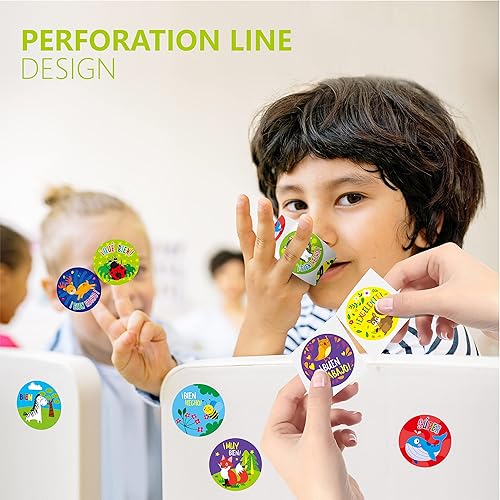 Miniatura 10 de 1200 calcomanías motivacionales en español español con recompensa para profesores, uso en el aula (cada uno mide 1.5 pulgadas de diámetro)