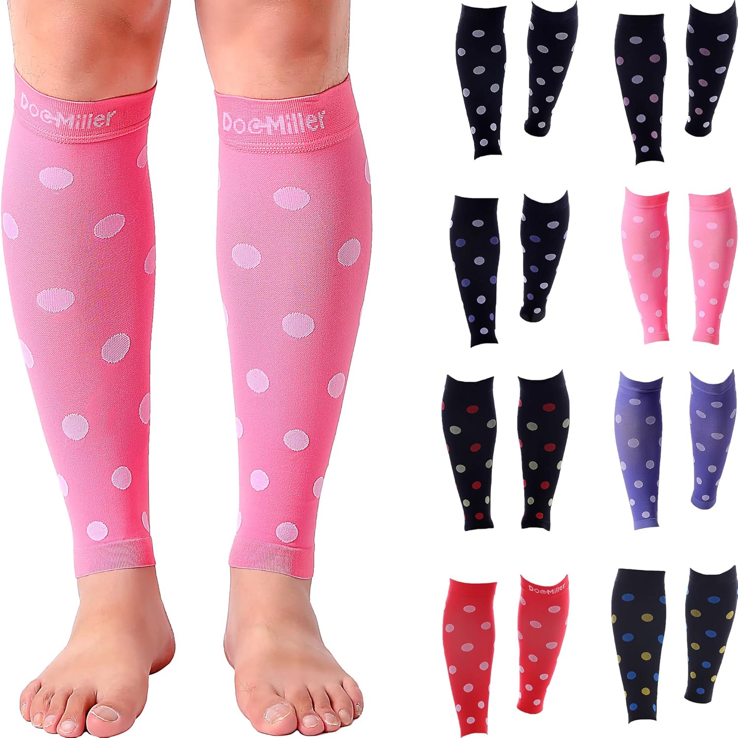 Doc Miller Calf Compression Sleeve Men Women, 2030mmHg Medical Grade