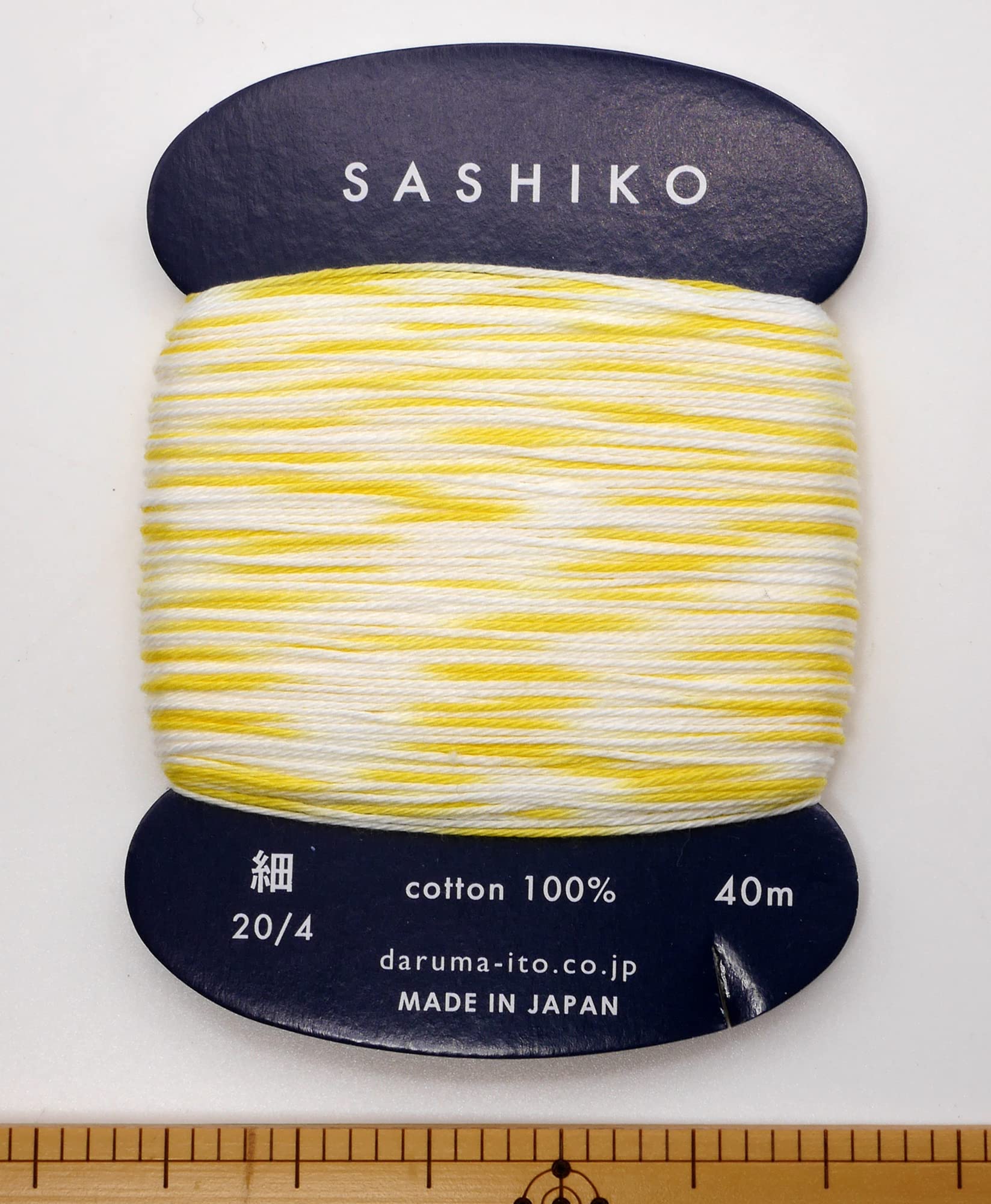 Yokota Daruma Sashiko Thread Single and Variegated Color (Lemon Squash, Thin 40M Card), Thin 40 m Card - Image 2