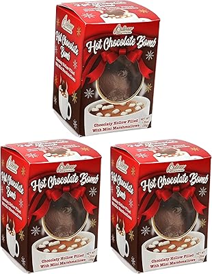 Shoppe Simply Hot Chocolate Bombs with Mini Marshmallows Perfect for Cold Days and Nights Throughout This Holiday Season, ...