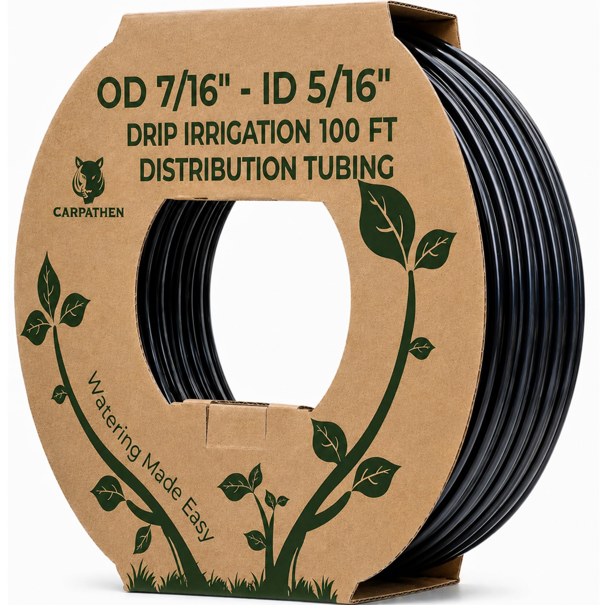 CARPATHEN 100ft Drip Irrigation Tubing - Mainline - (5/16' ID - 7/16' OD)