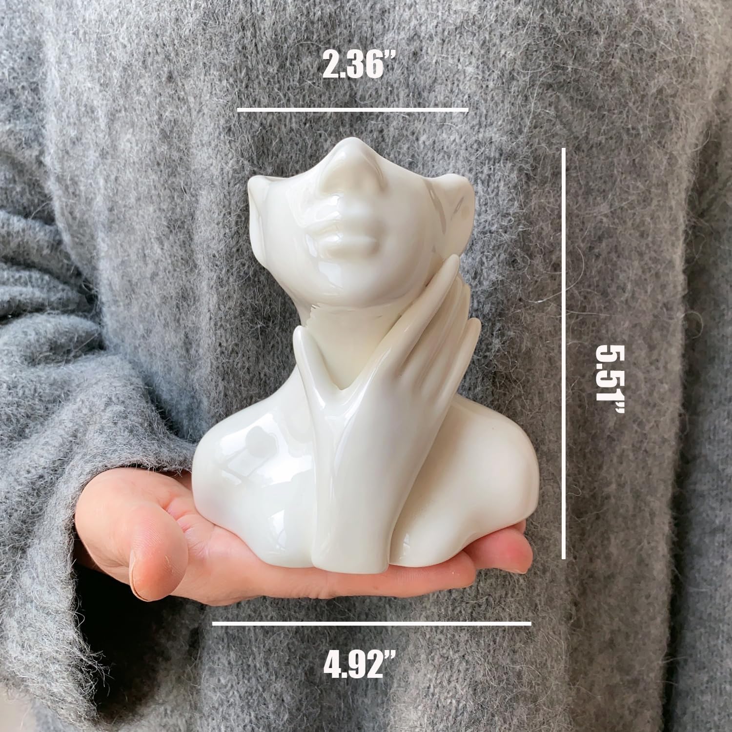 Vases de sculpture en céramique corps de femme vase en porcelaine vase