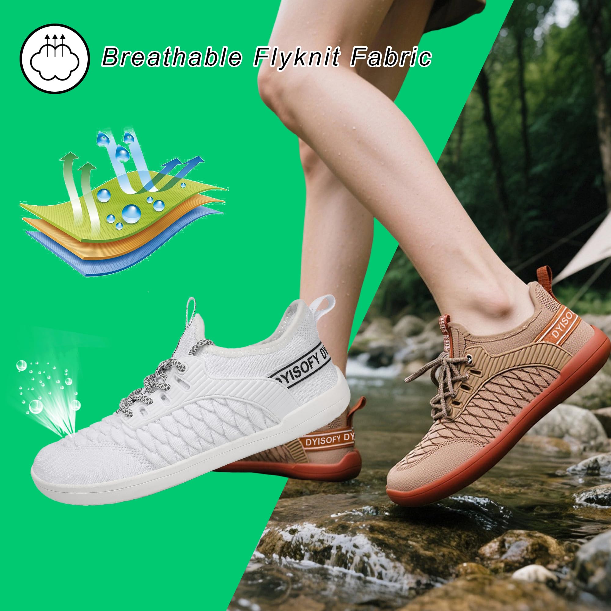 Chaussures Pieds Nus Minimalistes Homme Femme Pieds Larges Barefoot Shoes sans Dénivelé Légères Respirantes Antidérapantes Fitness Marche Randonnée Trail