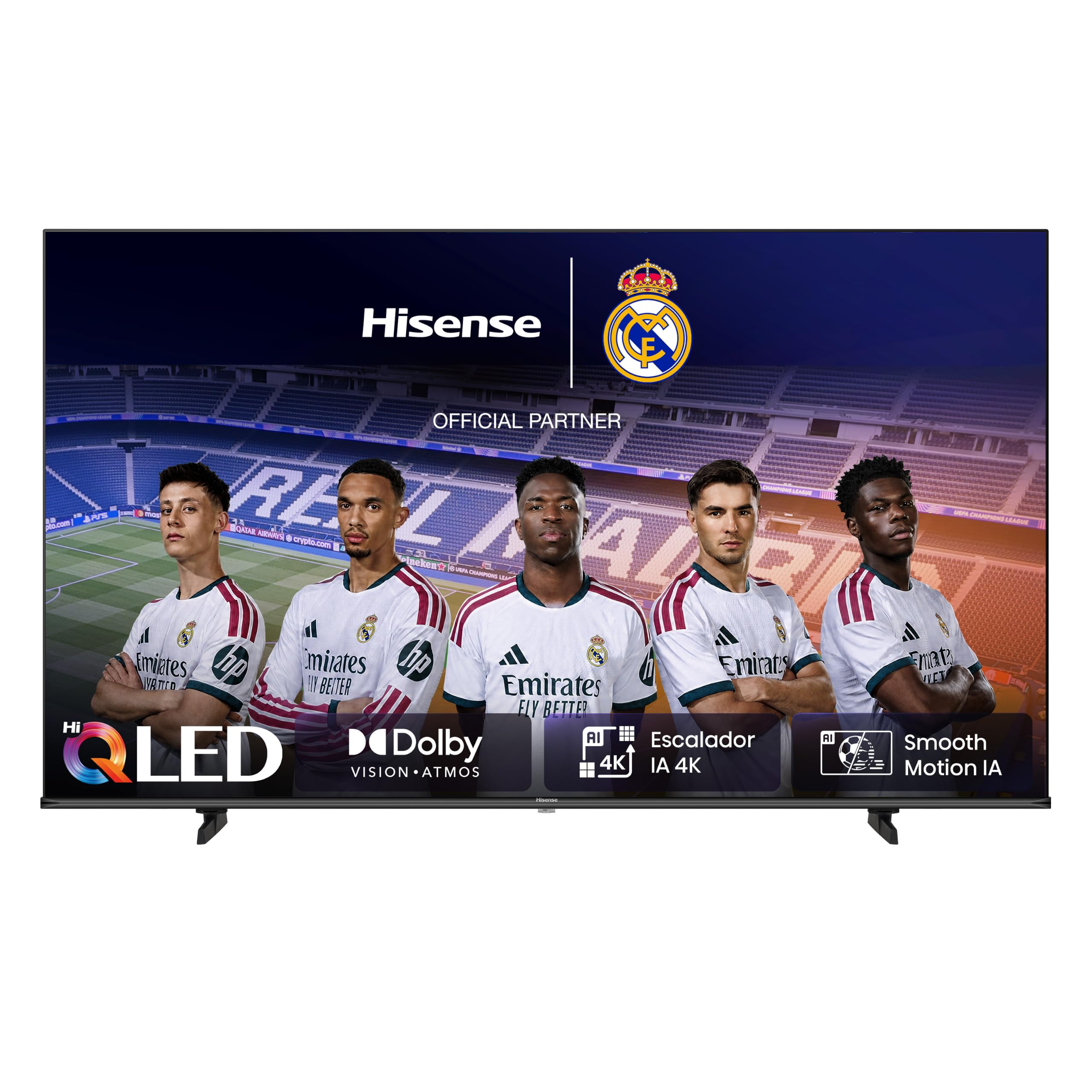 Hisense 65E7Q – QLED Smart TV 65 Pulgadas, Dolby Vision, Dolby Atmos, Modo Juego Plus, 60Hz VRR 120 fps, Modo Deportes, Monvimiento Suave IA, Bluetooth y HDMI 2.1, Control por Voz Alexa