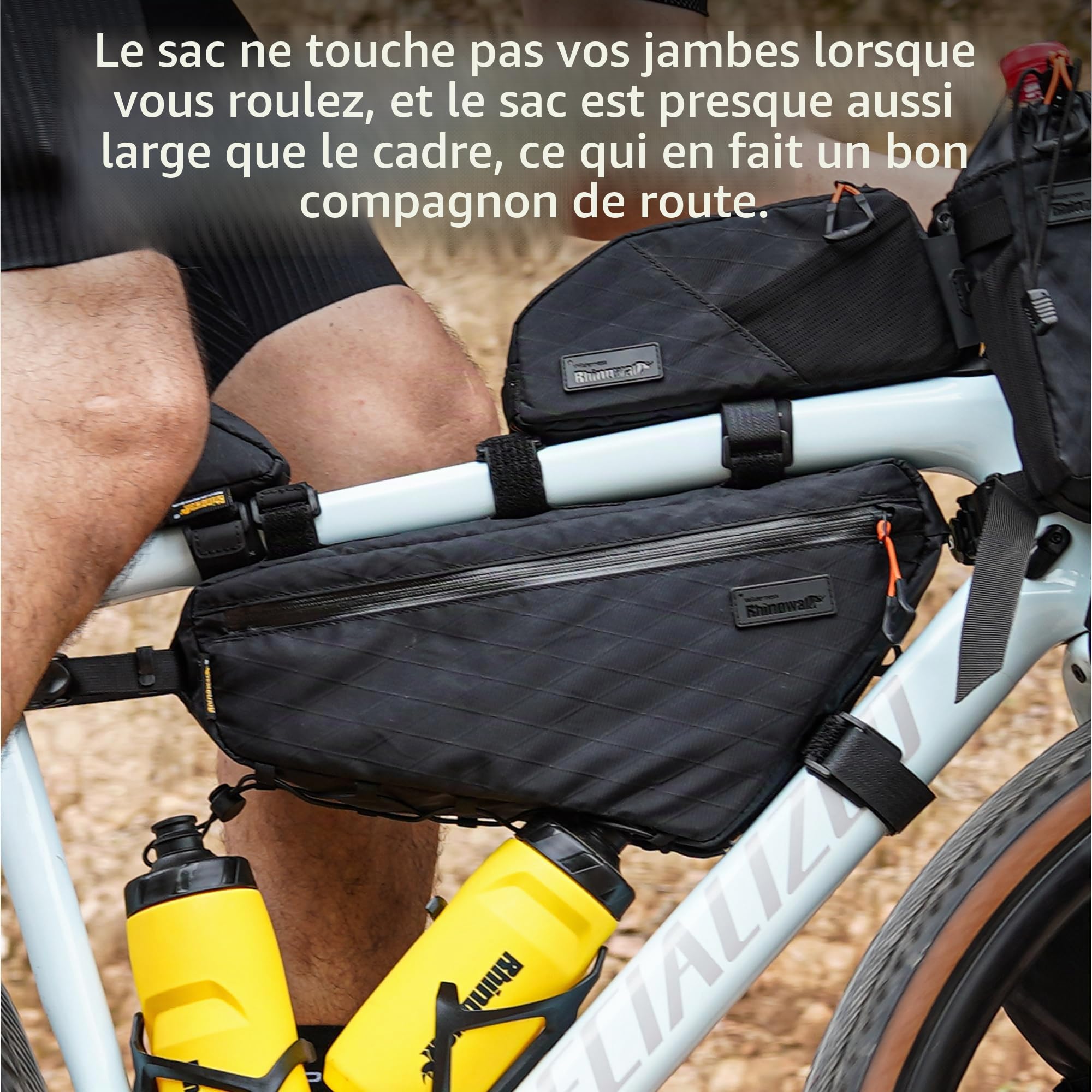 Rhinowalk Sacoche de cadre de vélo triangulaire pour vélo de tourisme