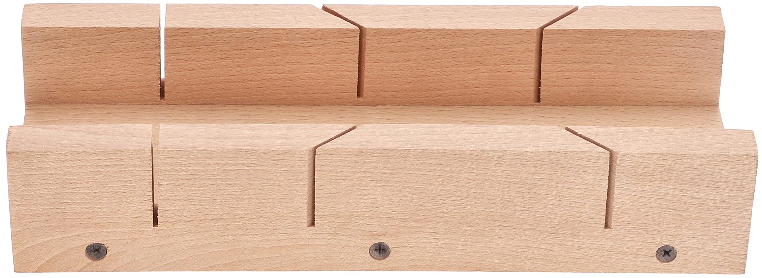 KOTARBAU® Caja de ingletes, Caja para inglete 30 x 12 cm, Ideal para cortes en ángulos de 90° y 45°, Caja para cortar marcos, perfiles, tubos, Caja de sierra ingletadora