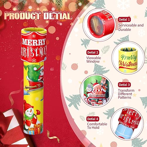 Miniatura 3 de 36 piezas de Caleidoscopios clásicos de Navidad a granel, kit de caleidoscopio educativo a la antigua, regalos de fiesta de caleidoscopios, regalos