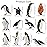 Toymany 12PCS Realistic Penguin Figurines, Plastic Polar Antarctic Animal Figures Set with Penguin Cub, Easter Eggs Cake Toppers Christmas Birthday Gift for Kids Toddlers