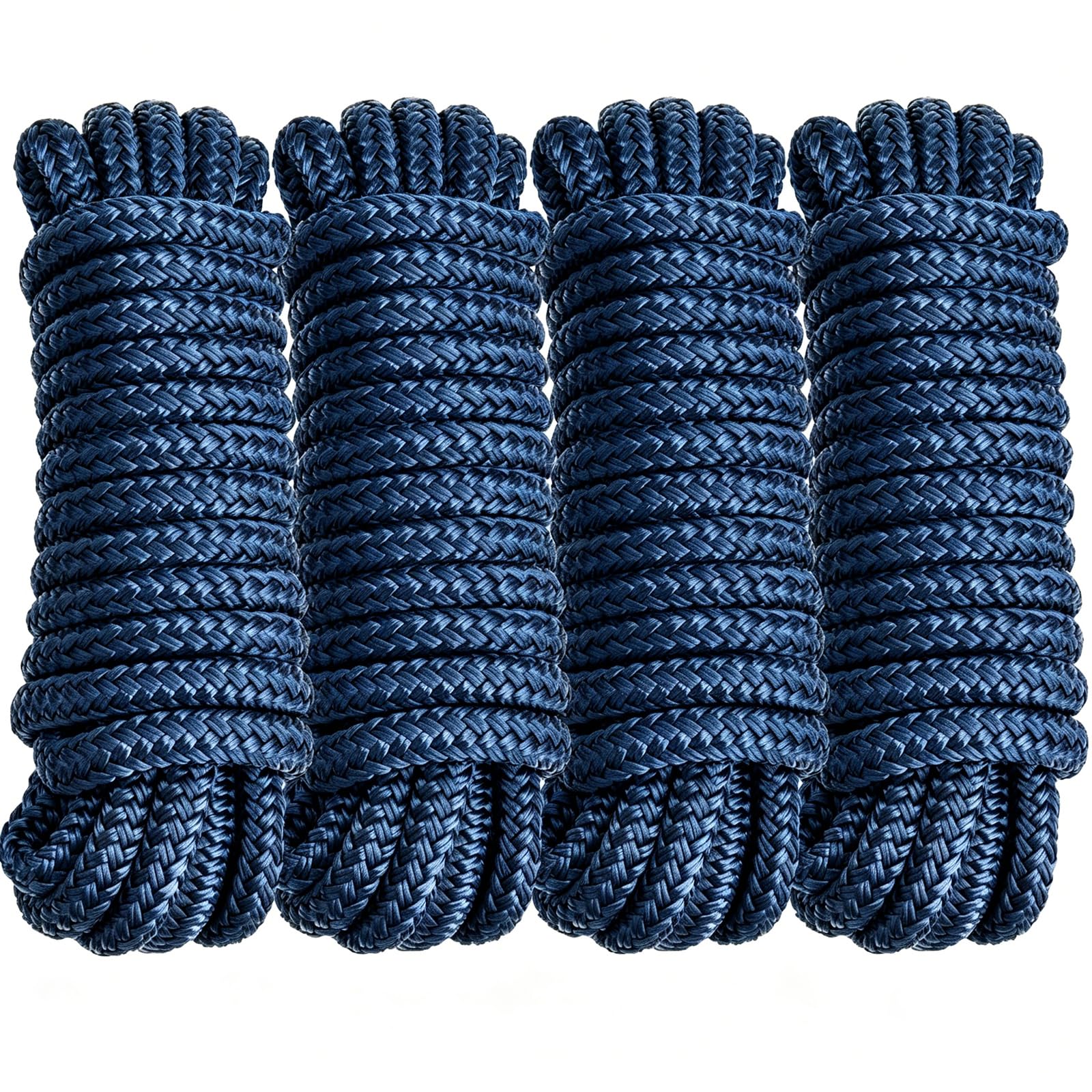 PropelTech 4 Pack 3/8 x 15 Foot Boat Dock Lines