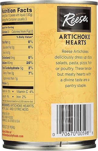 Miniatura 6 de Reese Corazones de alcachofa en cuarto 14 onzas