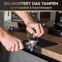 BaristaLegends 58,5 mm Espresso Tamper Rozsdamentes Acél Fa Nyéllel Profi Kávéhoz 6