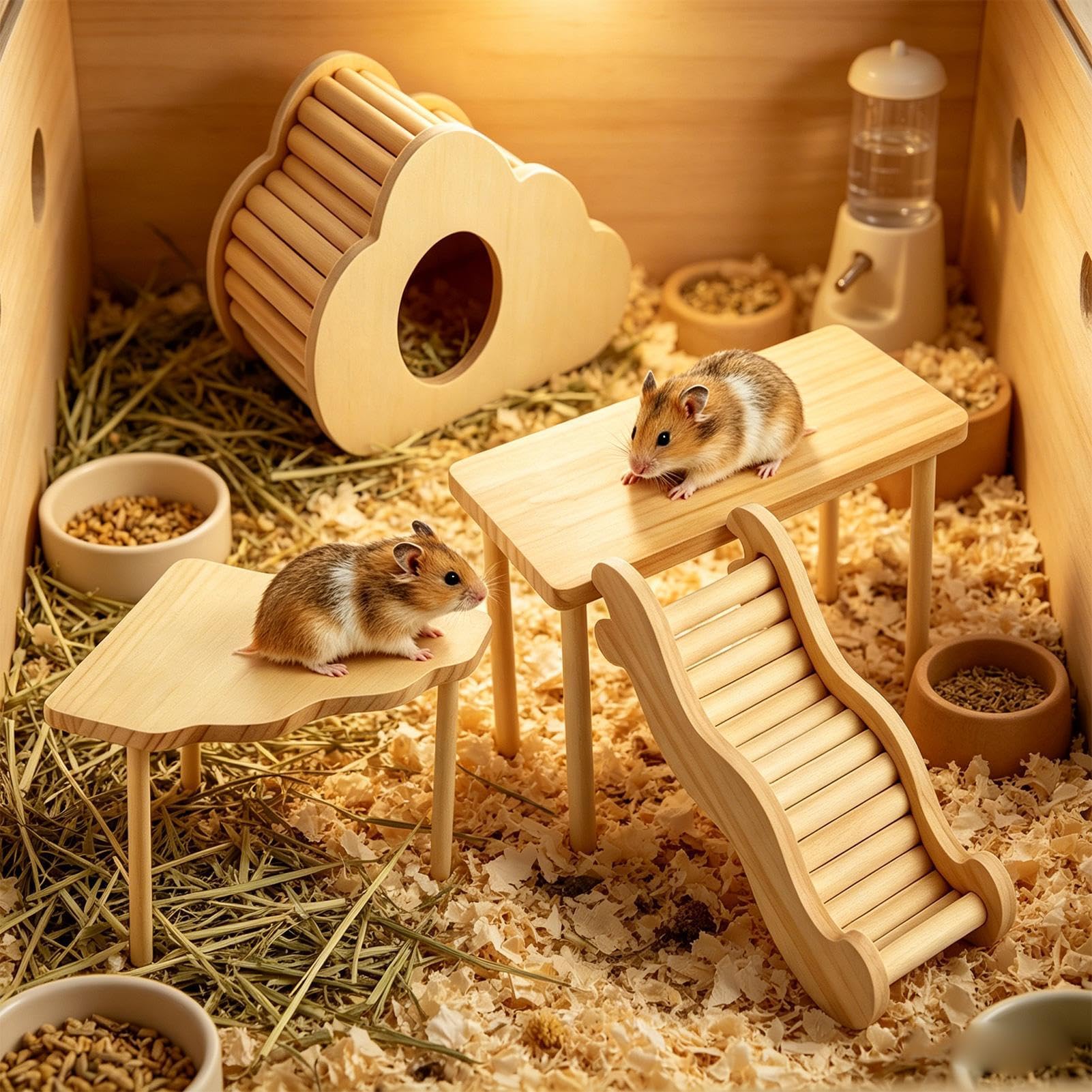 Generisch Cuccia per criceti in legno per riposare e