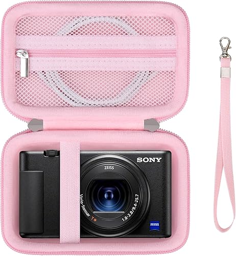 Funda rígida de viaje para cámara digital Sony ZV-1, cámara Sony ZV-1 para creadores de contenido y vloggers, bolsa protectora con bolsillo de malla