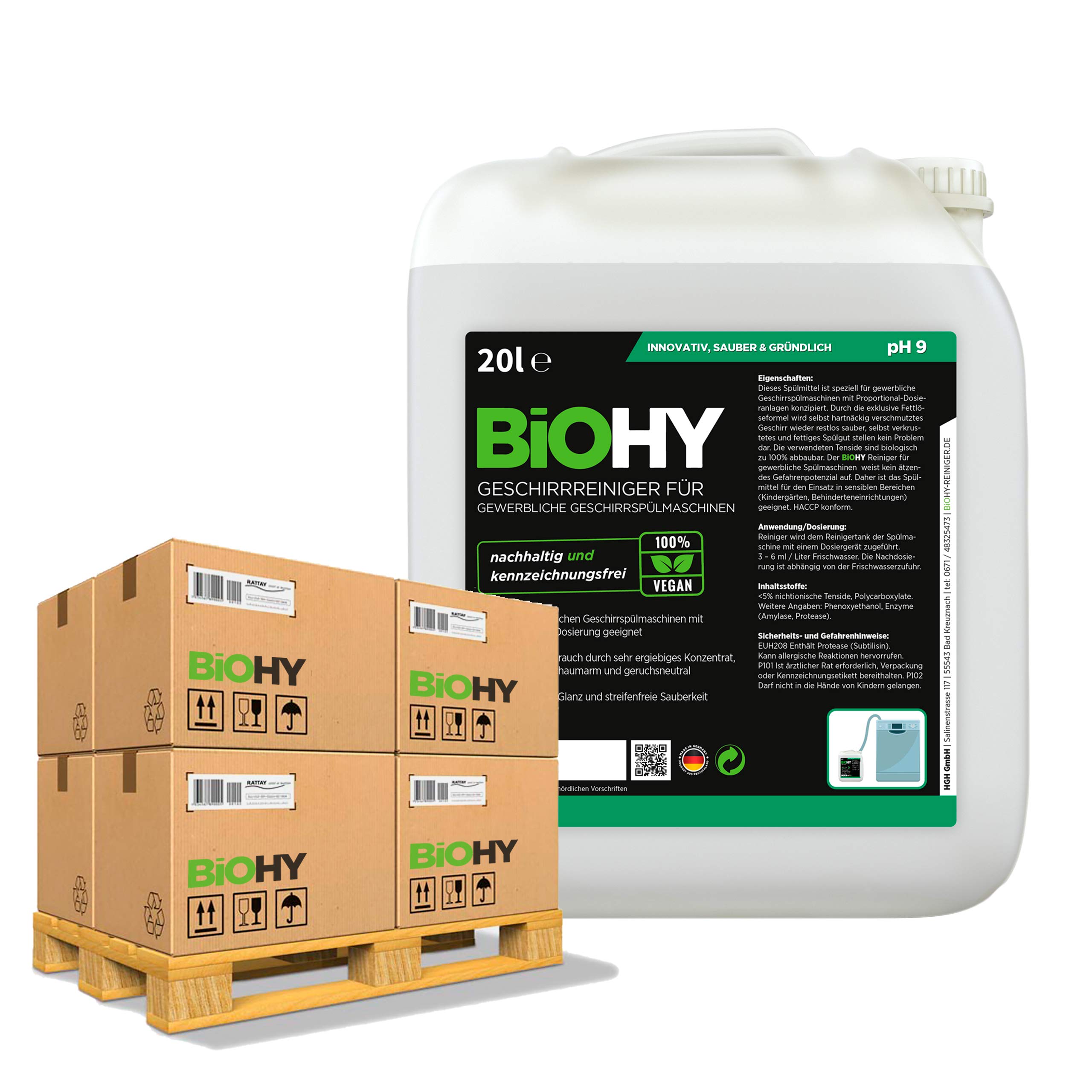Buy BiOHY Dishwasher Detergent for Commercial use (24 x 20l Canister