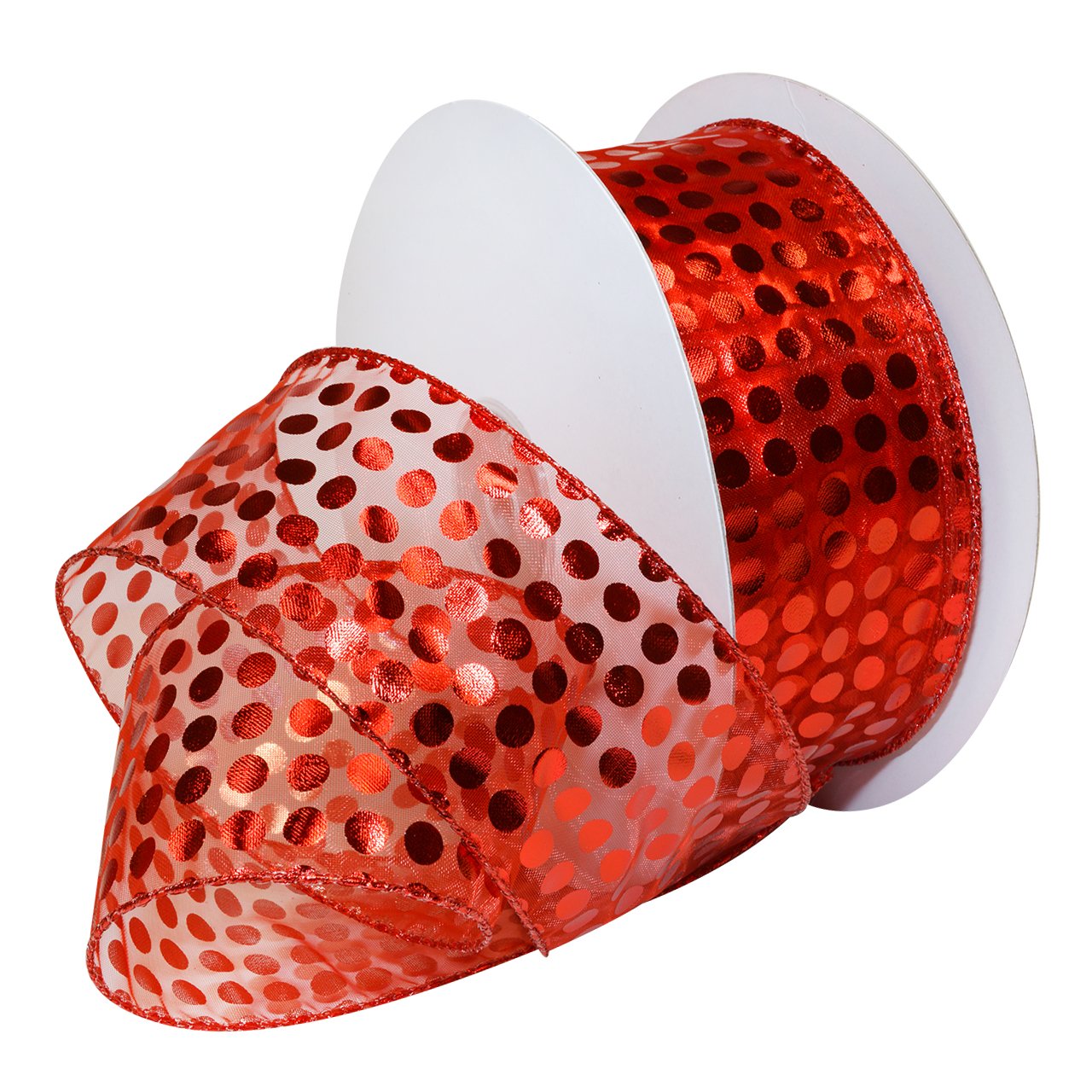 Morex Ribbon 7424.60/50-709 - Nastro Velato in Nylon Francese, 6 cm x 50 m, Colore: Rosso